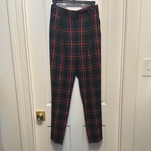 ANTONIO MELANI Black and Red Plaid Women’s Trousers